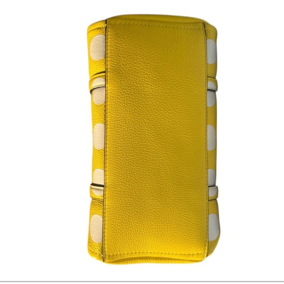 Marc Jacobs The Dot Tag Yellow Leather Large Tote Bag with White Dots 🔥HP🔥 - Picture 7 of 14